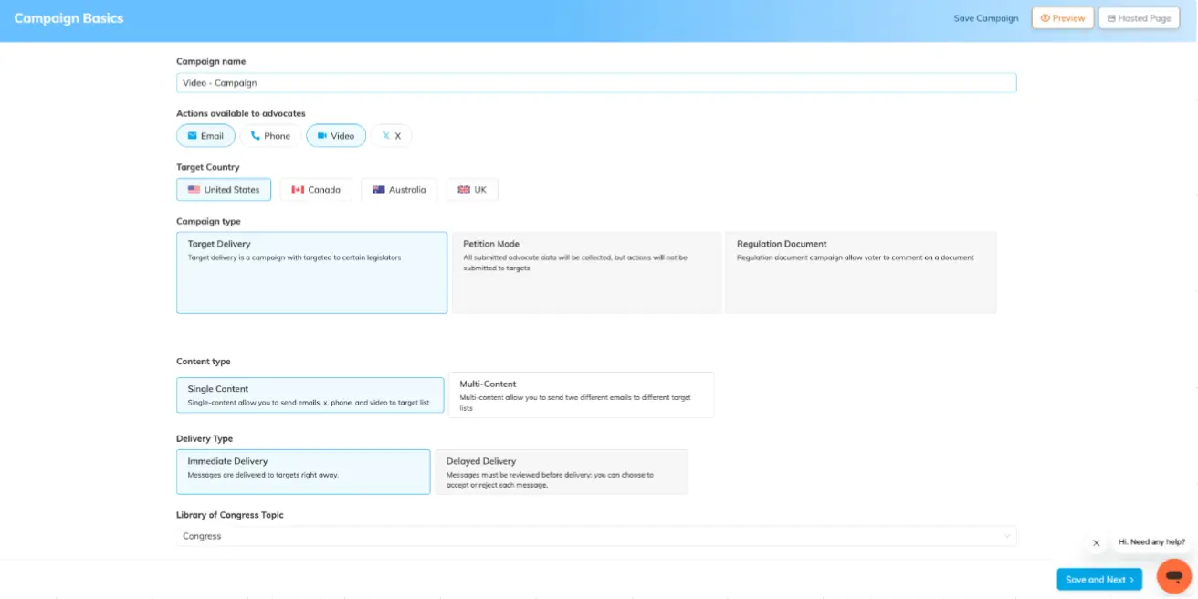 Build an Advocacy Campaign