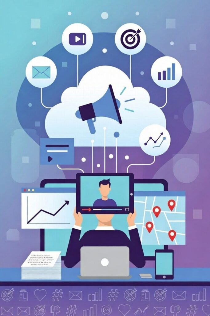 Infographic for digital advocacy campaigns featuring email advocacy, video campaigns, AI tools, and Campaign as a Service.